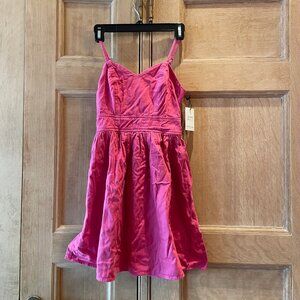 NWT Hot Pink Japna Mini-Dress, Size S